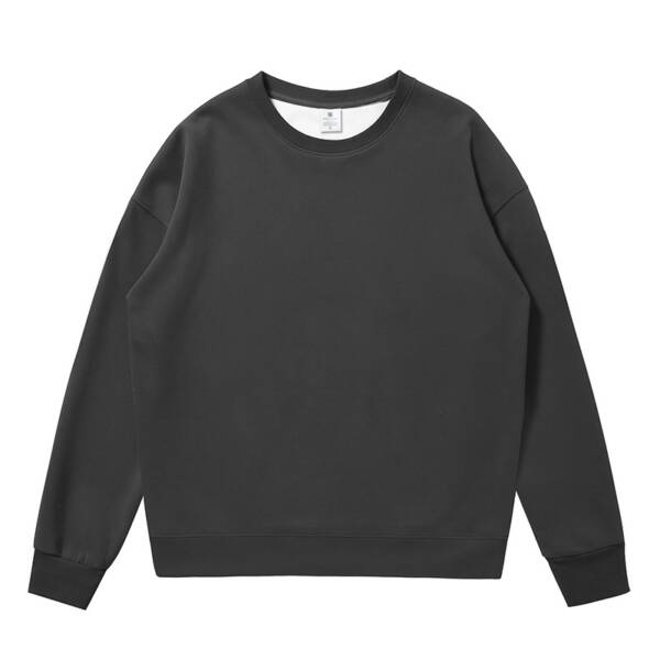 Non-gender Earth Color Round Neck Sweater - Image 4