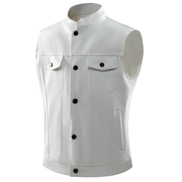 Men's Casual Multi-pocket Stand Collar Vest Coat - Image 5