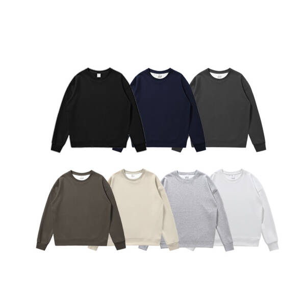 Non-gender Earth Color Round Neck Sweater - Image 2