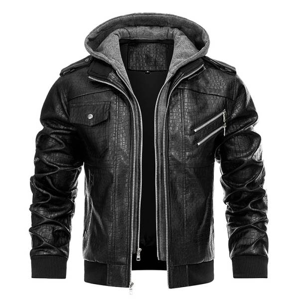 Fashion Personality PU Leather Coat For Men - Image 3