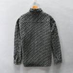 Men's Wide-style Drop-shoulder Woolen Houndstooth Shirt Coat