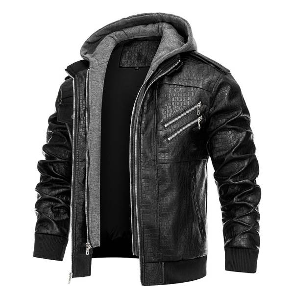 Fashion Personality PU Leather Coat For Men - Image 4