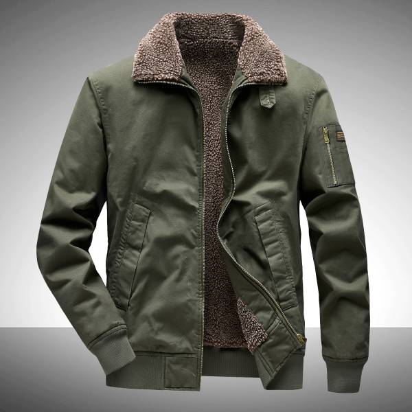 Men's Jacket Autumn And Winter Fleece-lined Padded Overalls Jacket - Image 2