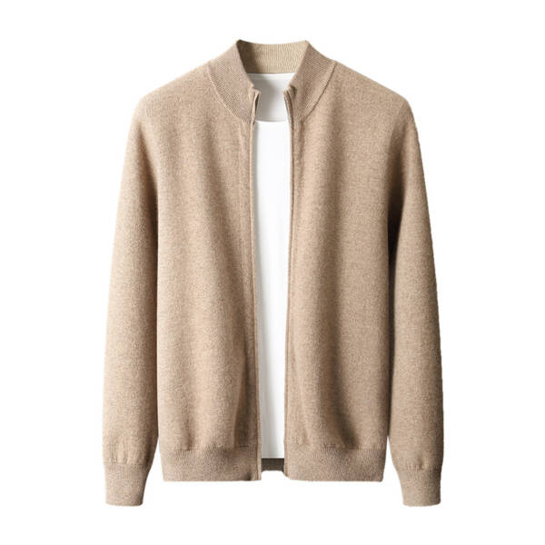 Autumn And Winter Double-sided Thickened Zipper Wool Cardigan - Image 6