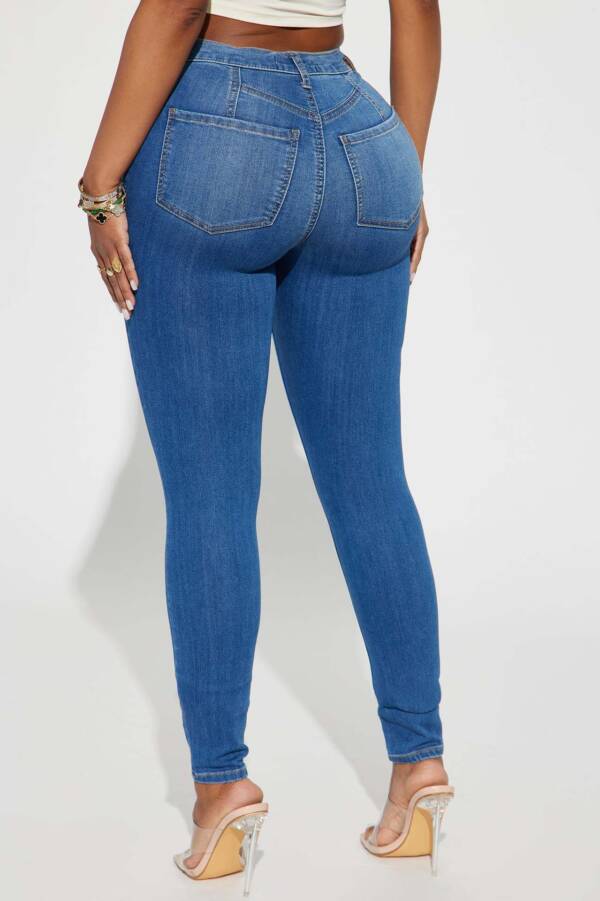 Women's Stretch Ripped Jeans - Image 3