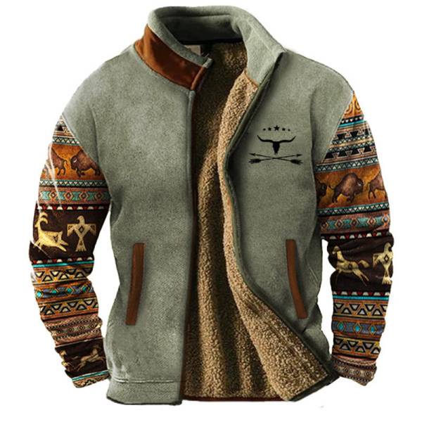 Fashion Casual Men's Fleece Jacket Coat - Image 10