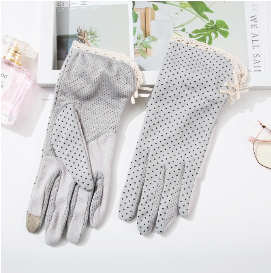 Thin Non-slip Breathable Touch Screen Cotton Short Gloves - Image 4