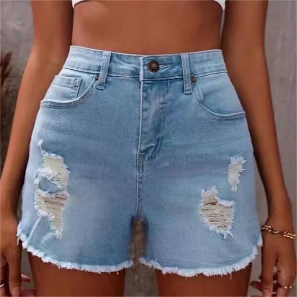 European And American Fashion Wash High Waist Jeans Women's Summer New Slim Wear Casual Short Shorts - Image 7