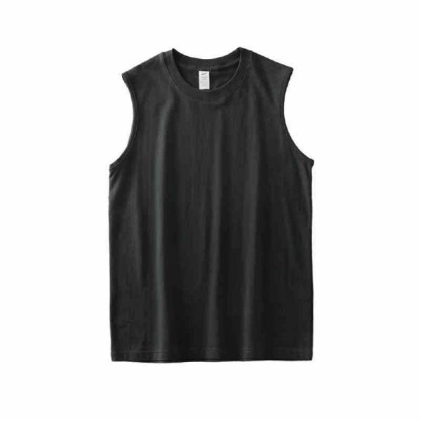 Fitness Waistcoat Solid Color Sleeveless T-shirt For Men - Image 4