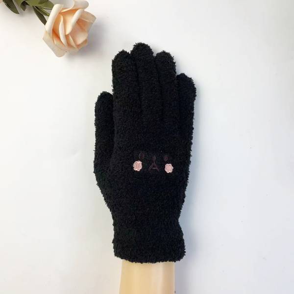 Warm Lady Winter Knitting Plush Gloves - Image 7