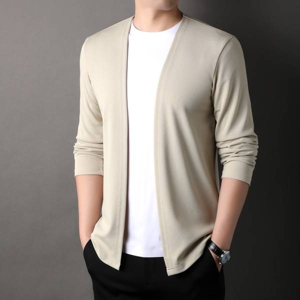 Spring Men's Cardigan Korean Style Middle-aged - Image 8