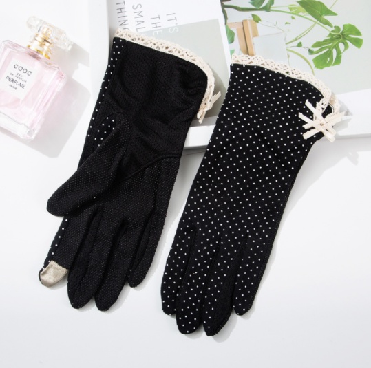 Thin Non-slip Breathable Touch Screen Cotton Short Gloves - Image 2