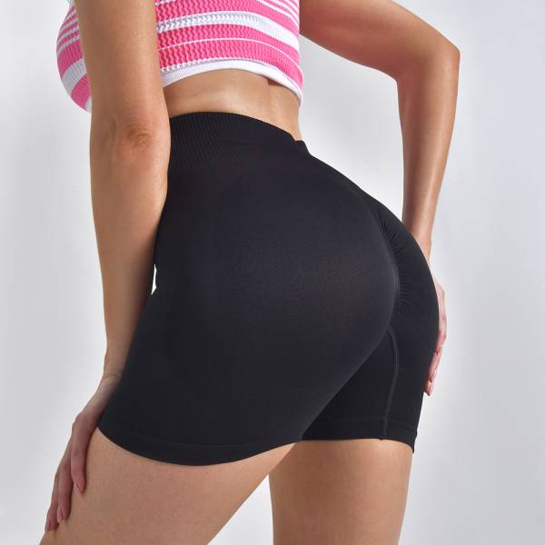 Striped Yoga Shorts High Waist Hip-lifting Tight Pants For Women Running Fitness Sports Leggings - Image 8