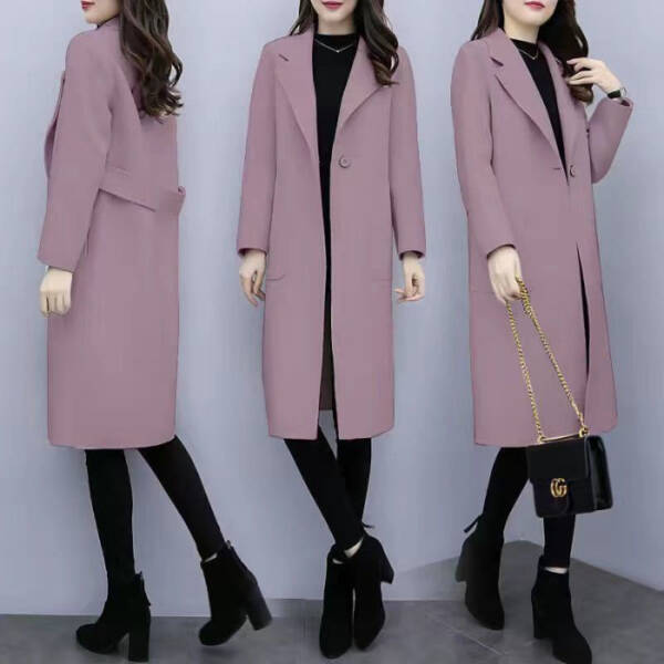 Mid-length Loose Wool Overcoat Women's Coat - Image 9