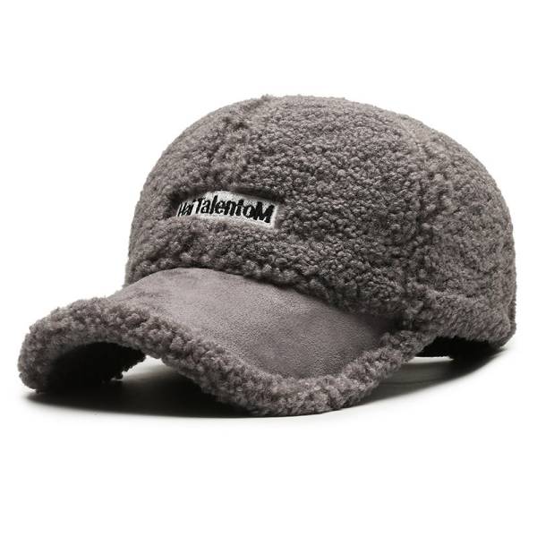 Autumn Winter Color Matching Fashion All-match Plush Warm Peaked Cap - Image 9