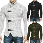 Autumn And Winter Turtleneck Men's Cardigan Coat