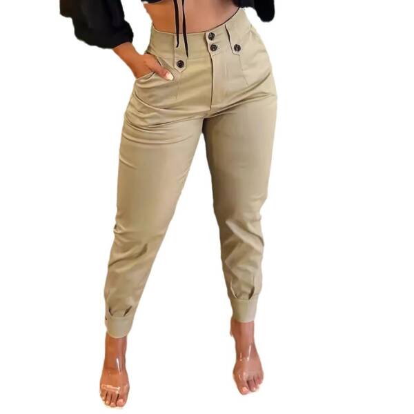 Women's Fashion Casual Everyday Joker Solid Color Trousers - Image 4