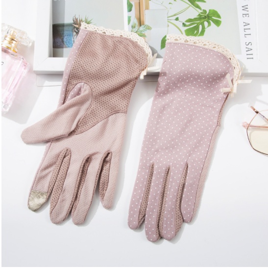 Thin Non-slip Breathable Touch Screen Cotton Short Gloves - Image 3