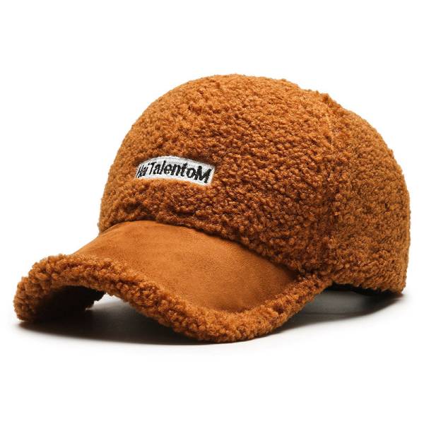 Autumn Winter Color Matching Fashion All-match Plush Warm Peaked Cap - Image 7