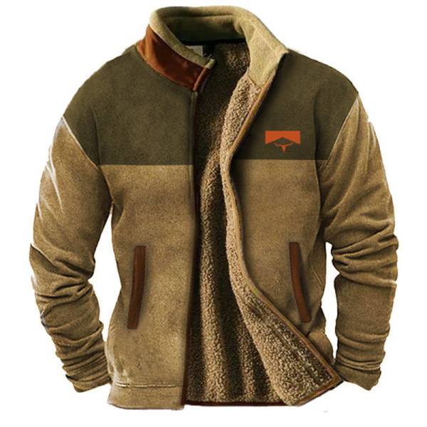 Fashion Casual Men's Fleece Jacket Coat - Image 9