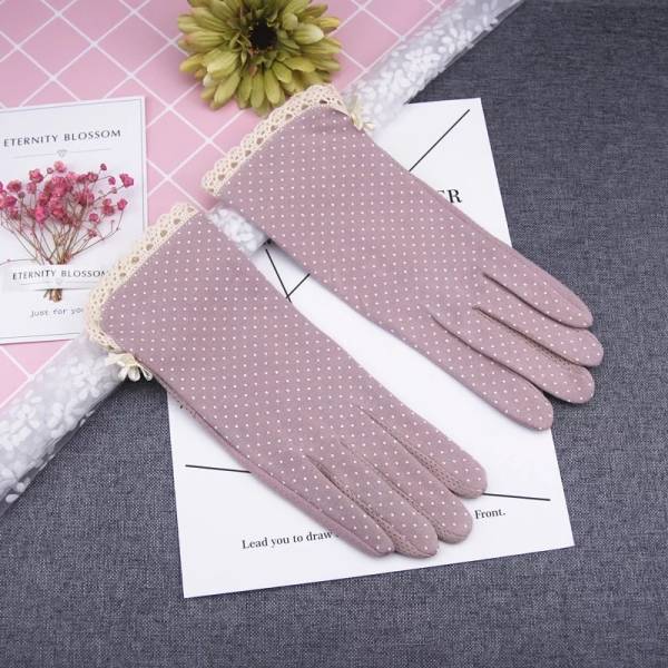 Thin Non-slip Breathable Touch Screen Cotton Short Gloves - Image 10