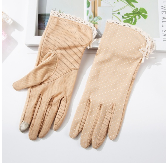 Thin Non-slip Breathable Touch Screen Cotton Short Gloves - Image 5