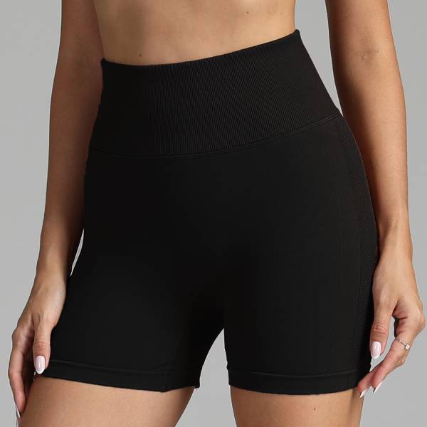 Seamless Yoga Shorts Women Solid Color High Waist Hip-lifting Fitness Pants Running Sweatpants - Image 5