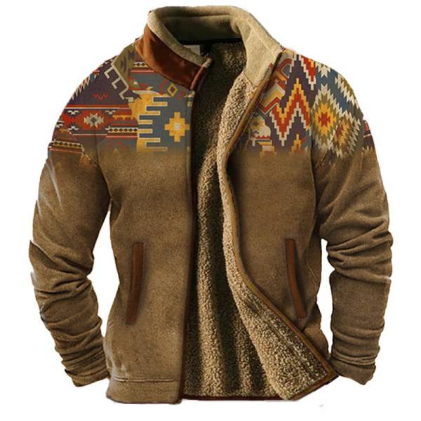 Fashion Casual Men's Fleece Jacket Coat - Image 6